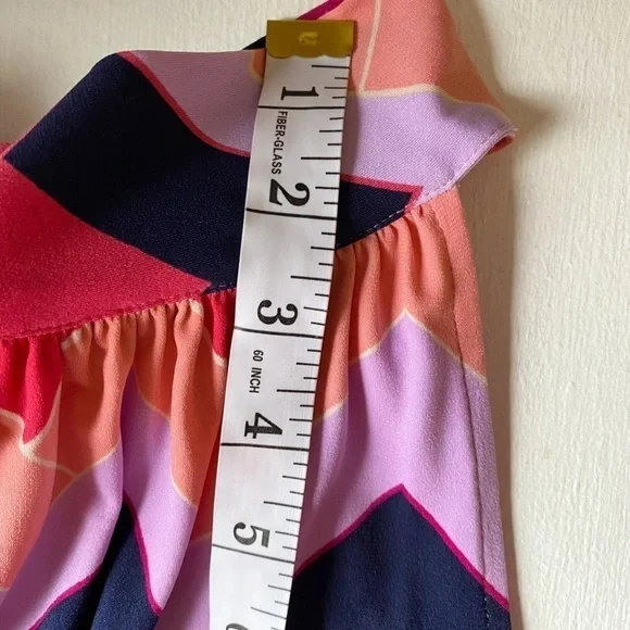 Trina Turk Colorful Geometric Pattern Sleeveless High Neck Craving Midi Dress - Picture 12 of 16